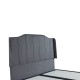 14810008 Κρεβάτι BISMUTH Με Αποθηκευτικό Χώρο Γκρι Βελούδο (Στρώμα 160x200cm) Γκρι