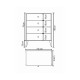 14870053 Συρταριέρα AMARI Λευκό Μοριοσανίδα 72x43x96cm Φυσικό