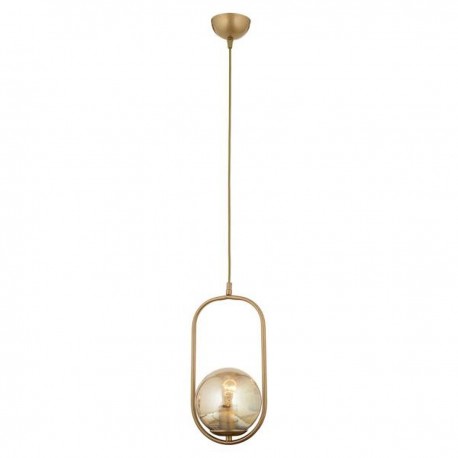 14780075 Φωτιστικό Κρεμαστό LORN Αντικέ/Μελί Μέταλλο/Γυαλί 17x105cm