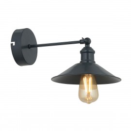 14780120 Φωτιστικό Τοίχου YEK Μαύρο Μέταλλο 20x21cm