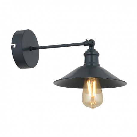 14780120 Φωτιστικό Τοίχου YEK Μαύρο Μέταλλο 20x21cm