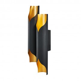 14830006 Φωτιστικό Τοίχου ArteLibre OCLOYA Πολύφωτο Μαύρο/Χρυσό Μέταλλο/Αλουμίνιο 16x46x11cm