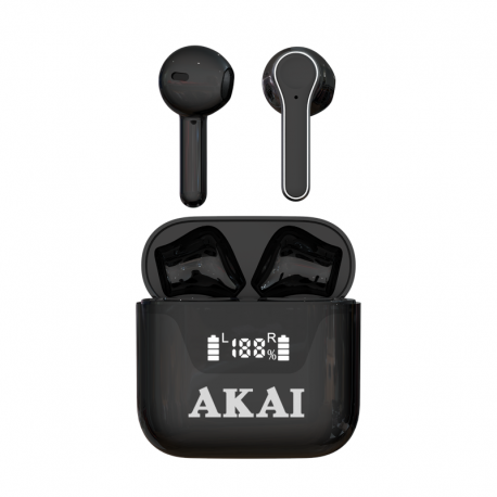 110591-0003 Akai BTE-J101 Μαύρα Ασύρματα Bluetooth in-ear ακουστικά