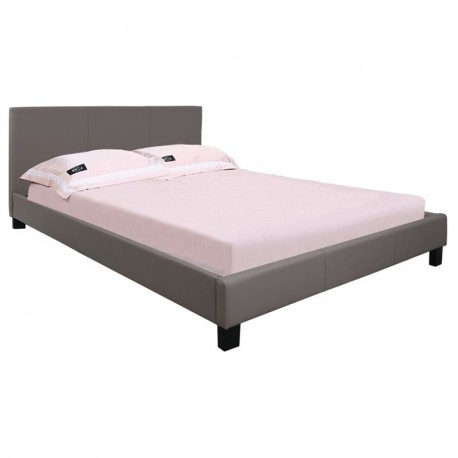 Ε8055,3 WILTON Κρεβάτι Διπλό, για Στρώμα 150x200cm, PU Απόχρωση Cappuccino