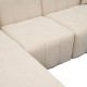 071-001551 Γωνιακός καναπές Beyza pakoworld δεξιά γωνία κρεμ ύφασμα 299x160x73εκ