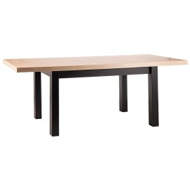 80-2995 STÓŁ PRESTO DĄB ARTISAN / CZARNY 140(218)X80