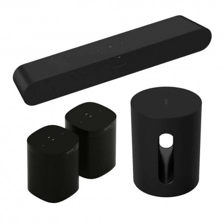 Sonos Σετ Ηχείων Home Cinema 5.1 Immersive Set Black με Ασύρματα Ηχεία Ray & Sub Mini & 2x One SL