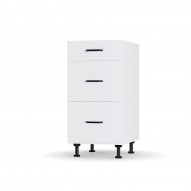 LD1240M02 Modest Κάτω Ντουλάπι Συρταριέρα Λευκή 40x48x82cm