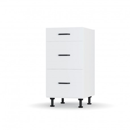 LD1240M02 Modest Κάτω Ντουλάπι Συρταριέρα Λευκή 40x48x82cm