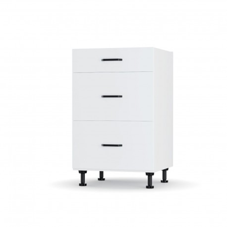 LD1250M02 Modest Κάτω Ντουλάπι Συρταριέρα Λευκή 50x48x82cm