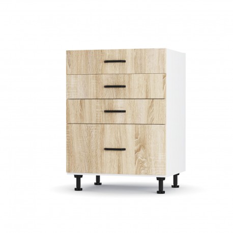 LD3160M01 Modest Κάτω Ντουλάπι Συρταριέρα Σονόμα 60x48x82cm