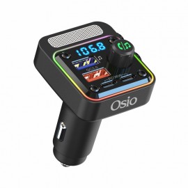 10086-0032 Osio OFT-4260BT Μαύρο FM transmitter και φορτιστής αυτοκινήτου με Bluetooth, USB Type-A, 2 Type-C, LED, Handsfree και
