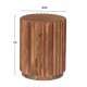 ΒΟΗΘΗΤΙΚΟ ΤΡΑΠΕΖΙ ΣΤΡΟΓΓΥΛΟ SEDGE HM9696 ΜΑΣΙΦ ΑΚΑΚΙΑ-ΦΥΣΙΚΟ ΧΡΩΜΑ Φ40x50Υεκ.