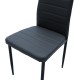 270-000002 Καρέκλα Parker pakoworld PU ανθρακί-μαύρο πόδι 42x48x98εκ