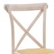 263-000021 Καρέκλα Dylon pakoworld white wash ξύλο οξιάς-έδρα φυσικό rattan 48x52x89εκ