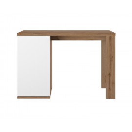 0021.GM22 Otello τραπέζι ψηλό bar 136x60x91εκ. Helvezia Oak / Λευκό  Helvezia Oak / Λευκό γυαλιστερό 136x60εκ. Ύψος : 91εκ.