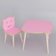14870187 Τραπεζάκι Παιδικό AMAHLE Με Κάθισμα Ροζ MDF/Ξύλο 46x50x42cm Ροζ