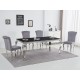 80-2450 CHAIR PRINCE VELVET CHROME / GRAY TAP. 195 DIOMMI PRINCEVSZCH