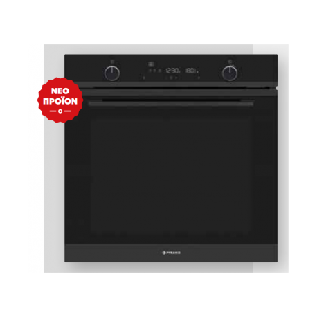 Pyramis PO78114010EBLΜ Φούρνος Με Πυρόλυση 78 Lt Μαύρος Ματ 59.5 εκ. Α (034070701)
