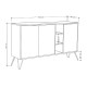 119-001063 Μπουφές Clara pakoworld χρώμα light oak-ανθρακί 142x35.5x83εκ