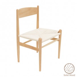 281-000001 Καρέκλα Conan pakoworld φυσικό ξύλο oξιάς-έδρα φυσικό σχοινί 52x46x78εκ
