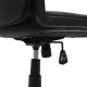 126-000017 Καρέκλα γραφείου εργασίας LENNON pakoworld τεχνόδερμα μαύρο