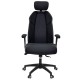 126-000018 Καρέκλα γραφείου διευθυντή MOMENTUM Bucket pakoworld μαύρο υφάσμα Mesh-πλάτη pu μαύρο