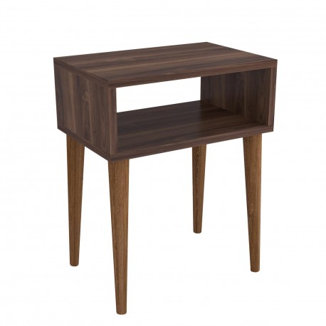 14870126 Κομοδίνο ArteLibre GANIRU Καρυδί Μοριοσανίδα/Ξύλο 45x30x60cm Καφέ/Καρυδί