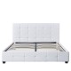 14920001 Κρεβάτι ArteLibre ABELIA Λευκό PU (Στρώμα 160x200cm) Λευκό