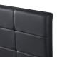 14920002 Κρεβάτι ArteLibre ABELIA Μαύρο PU (Στρώμα 160x200cm) Μαύρο