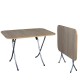 06511218 Τραπέζι Αναδιπλούμενο Δρυς/Ασημί Ξύλο/Μέταλλο 60x90cm
