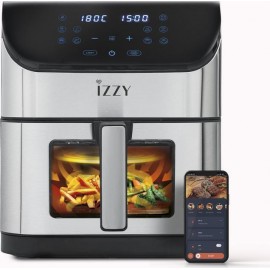 Izzy IZ-8229 Φριτέζα Αέρος με Wi-Fi 8lt Ασημί + Δώρο 30τμχ αντικολλητικά χαρτιά 1 χρήσης