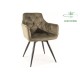 80-3301 KRZESŁO MANGO VELVET STELAŻ CZARNY/BLUVEL OLIWKA 77