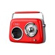 15183-0002 Osio OPR-3040R Κόκκινο Ρετρό φορητό αναλογικό ραδιόφωνο με Bluetooth, AUX, USB, FM και subwoofer – 24W