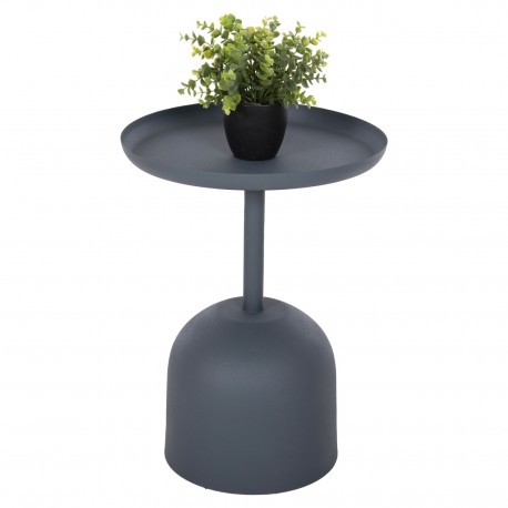 ΤΡΑΠΕΖΙ ΒΟΗΘΗΤΙΚΟ ΣΤΡΟΓΓΥΛΟ DELBEL HM4261.05 ΜΕΤΑΛΛΟ ΜΠΛΕ ΣΚΟΥΡΟ Φ39,5x53,5Υ εκ.