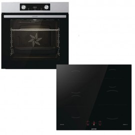 Gorenje BO6737E02X + GI6401BSC Φούρνος άνω Πάγκου 77lt με Κεραμικές Εστίες Π59.5εκ. Inox  (4 ΧΡΟΝΙΑ ΕΓΓΥΗΣΗ)