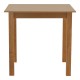 325-000001 Τραπέζι Zolenio pakoworld μασίφ ξύλο οξιάς με επιφάνεια mdf λούστρο καρυδί 60x60x76εκ