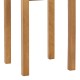 325-000004 Τραπέζι Zolenio pakoworld μασίφ ξύλο οξιάς με επιφάνεια mdf λούστρο καρυδί 80x80x76εκ