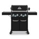 Broil King Baron 490 Shadow Ψησταριά Υγραερίου Μαντεμένιας Σχάρας 65.2x44.4εκ. με 4 Εστίες &Πλαϊνό Μάτι+Δώρο Καυστήρας IR