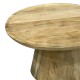 297-000013 Tραπέζι σαλονιού Aliki Inart φυσικό μασίφ mango ξύλο Φ90x40εκ