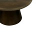 297-000012 Tραπέζι σαλονιού Aliki Inart καρυδί μασίφ mango ξύλο Φ90x40εκ