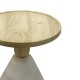 297-000010 Βοηθητικό τραπέζι Spello Inart φυσικό μασίφ mango ξύλο Φ38x46εκ