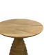 297-000007 Βοηθητικό τραπέζι Souler Inart φυσικό μασίφ mango ξύλο Φ38x56εκ