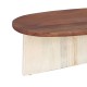 297-000001 Τραπέζι σαλονιού Simplicity Inart white wash-φυσικό μασίφ ξύλο ακακίας 110x60x40εκ