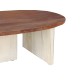 297-000001 Τραπέζι σαλονιού Simplicity Inart white wash-φυσικό μασίφ ξύλο ακακίας 110x60x40εκ
