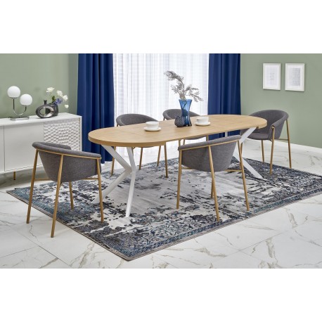 60-22641 PERONI table golden oak/white DIOMMI V-PL-PERONI-ST-D.ZŁOTY/BIAŁY