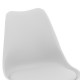 029-000205 Καρέκλα Gaston pakoworld PP-PU λευκό-πόδι ξύλο λευκό