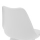 029-000205 Καρέκλα Gaston pakoworld PP-PU λευκό-πόδι ξύλο λευκό