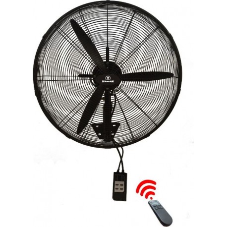 Human FLW500HRI Επαγγελματικός Ανεμιστήρας Τοίχου 200W Διαμέτρου 50cm με Τηλεχειριστήριο