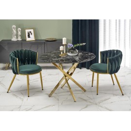 60-21723 RAYMOND 2 table, color: top - black marble, legs - gold DIOMMI V-CH-RAYMOND_2-ST-CZARNY_ZŁOTY